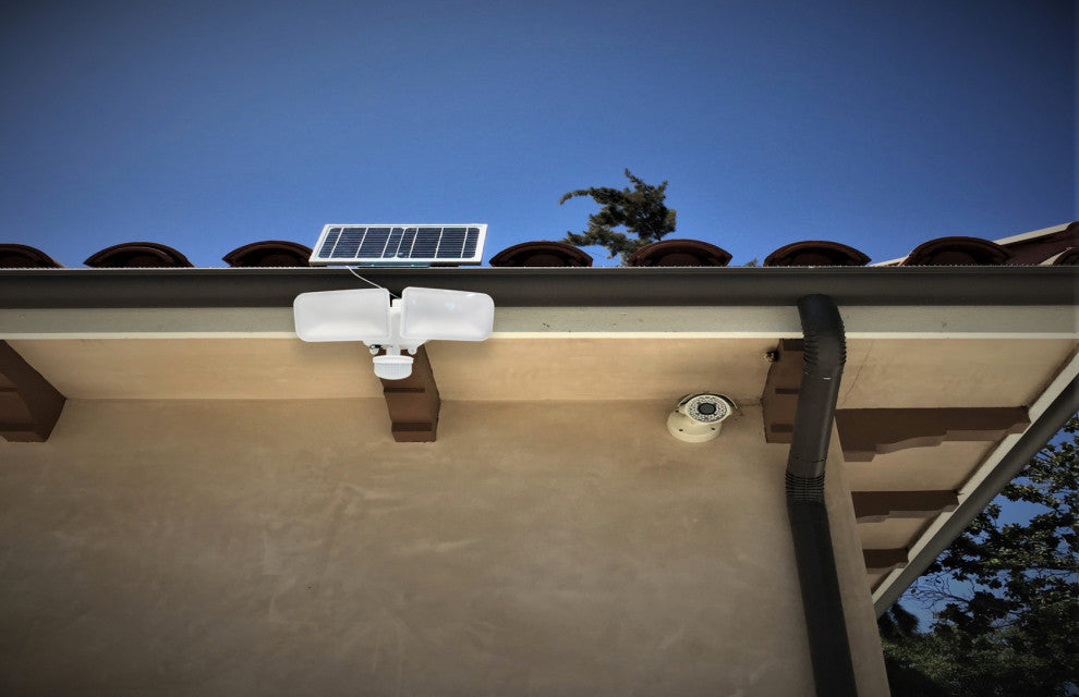 5th Gen Hybrid Microgrid AI Smart Twin LED Solar Flood Light, White