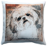 Leonardo's Dogs Shih Tzu Tilted Head Dog Pillow