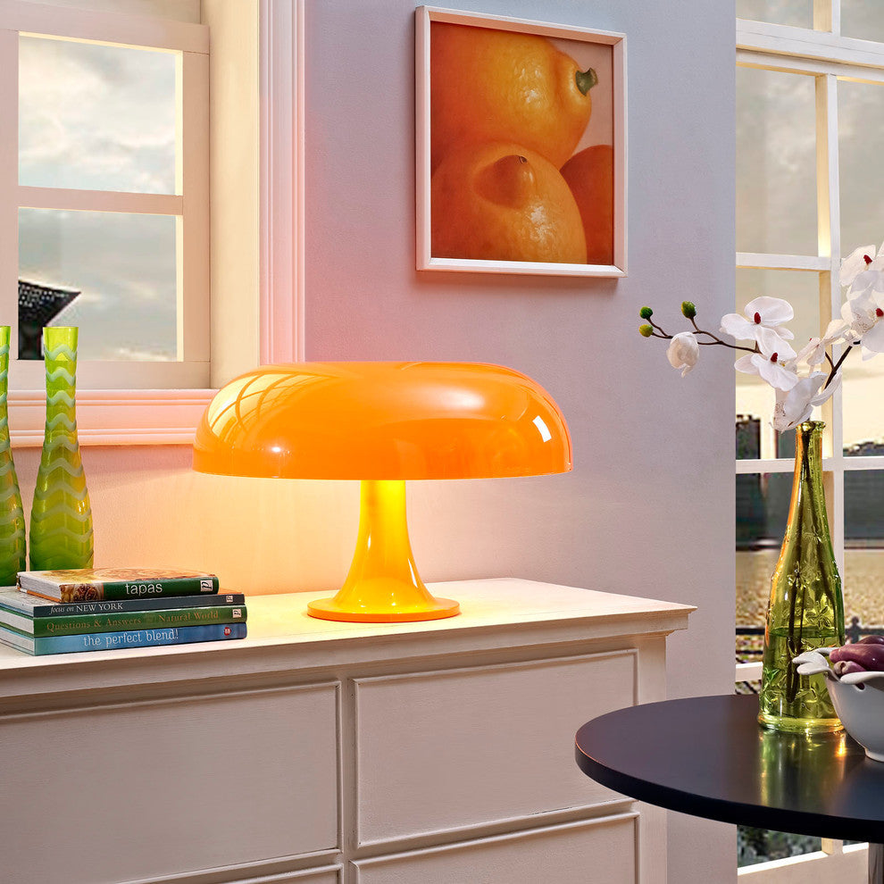 Modern Contemporary Living Room Acrylic Table Lamp Orange