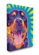 Stupell Industries Rottweiler On Bright Colors Graphic Art Dog, 30"x40" , Canvas
