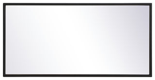 Home Living Metal Frame Rectangle Mirror 14"x28", Black