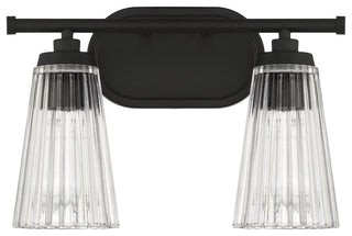 Chantilly 2-Light Bathroom Vanity Light, Matte Black