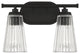 Chantilly 2-Light Bathroom Vanity Light, Matte Black