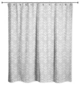 Light Gray Vine Pattern 71x74 Shower Curtain