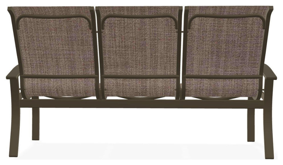 Belle Isle Sling 3-Seat Outdoor Sofa, Augustine Fennel/Beachwood