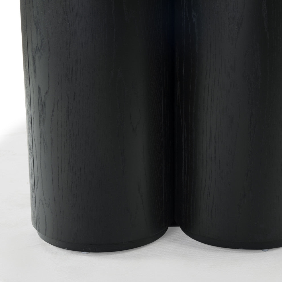 Safavieh Couture Kathalina Round Wood Dining Table, Black