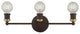 Lansdale 3 Light Bronze With Antique Brass Accents ADA Vanity Sconce