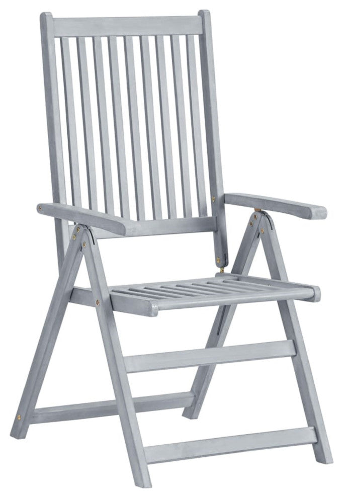 Vidaxl Garden Reclining Chairs, Set of 6, With Cushions Solid Acacia Wood