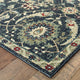 Raquel Traditional Floral Navy/ Ivory Area Rug, 9'10"x12'10"