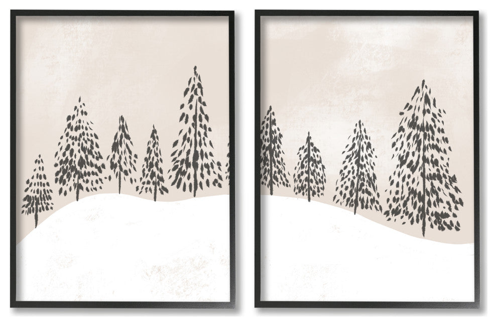Winter Trees Abstract Snowy Landscape,16 x 20