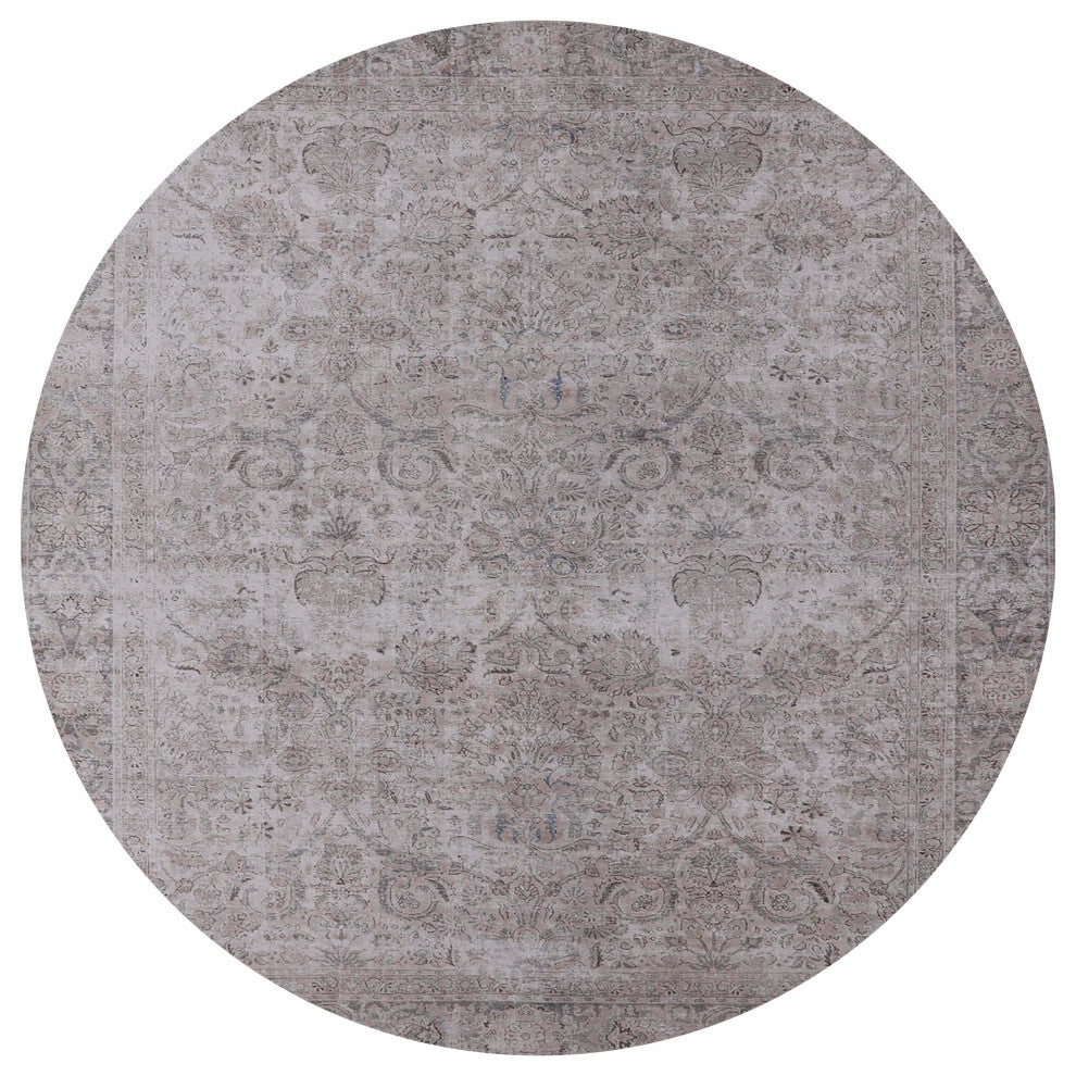 Ahgly Company Indoor Round Mid-Century Modern Area Rugs, 6' Round