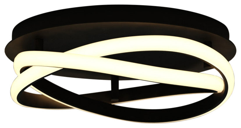 North End 13"W LED Black Indoor Outdoor Flush Mount Ceiling Light Fixture