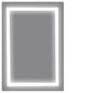 Anti-Fog Dimmable Multi-Color Inductive Touch LED Bathroom Mirror, 24x36 Inch