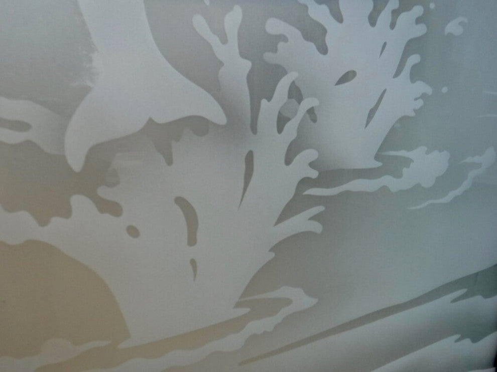 Interior Prehung Door or Interior Slab Door - Dolphins Leaping - Primed -...