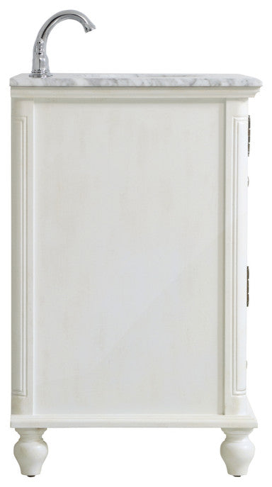 Home Living Single Bathroom Vanity, Antique White, 30"