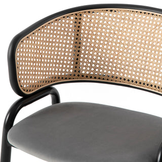 LeisureMod Ervilla Modern Dining Chair With Stainless Steel Legs, Grey