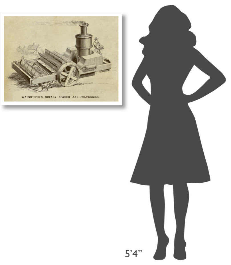 "Wadsworth's Rotary Spader and Pulverizer" Print by Inventions, 32"x25"