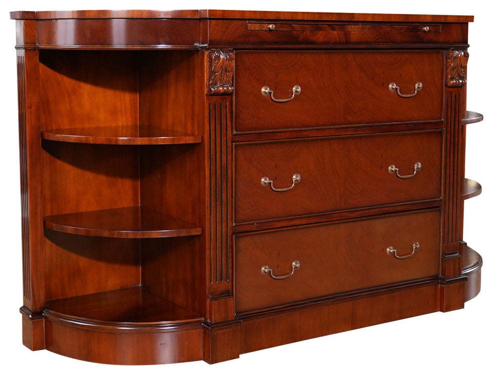 NOF115 Mahogany Credenza With Pullout Slide