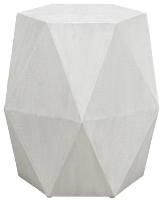 Volker White Geometric Accent Table