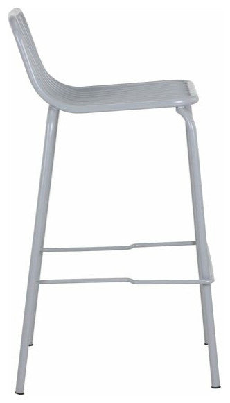 Cypress Outdoor Barstool, Silver, Set of 2