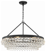 CRYSTORAMA Calypso 6 Light Matte Black Chandelier