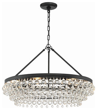 CRYSTORAMA Calypso 6 Light Matte Black Chandelier