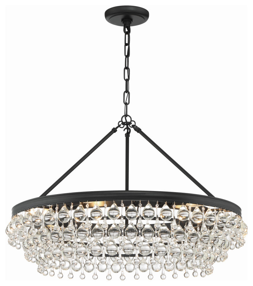 CRYSTORAMA Calypso 6 Light Matte Black Chandelier