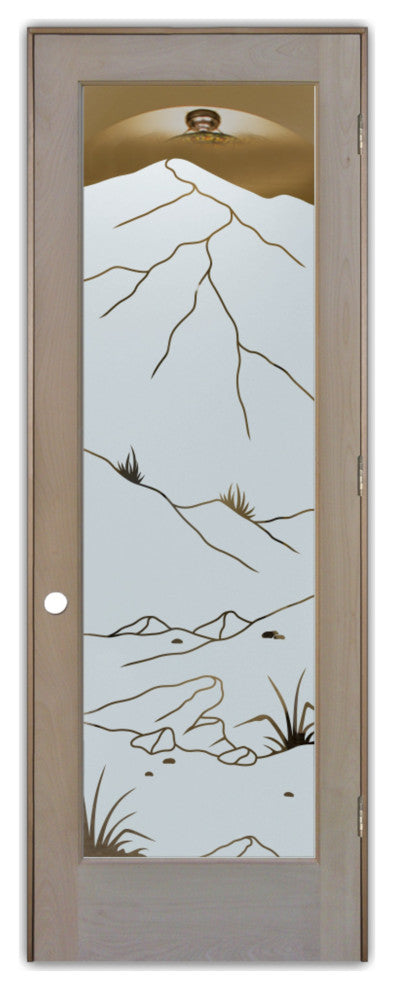 Interior Prehung Door or Interior Slab Door - Mountains Foliage - Alder...