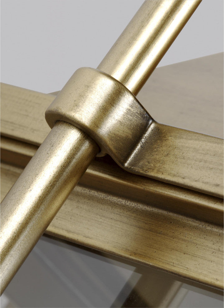 Wellsworth Small Lantern, Painted Distressed Brass