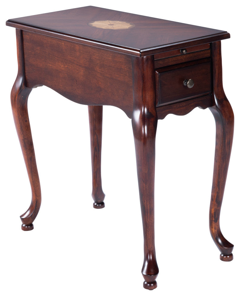 Butler Croydon Plantation Cherry Chairside Table, Dark Brown