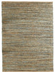 9" x 12" Teal and Natural Braided Jute Area Rug