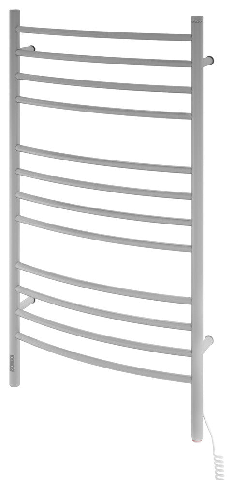 Ancona Lustra 12-Bar Dual Brushed Towel Warmer With On-Board Timer