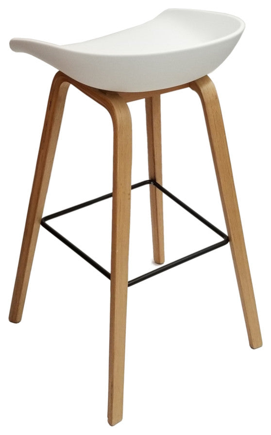 Fine Mod Imports Shen Odger Bar Stool, White
