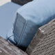 Roatan 4-Piece Light Gray Wicker Outdoor Conversation Set with Cushions
