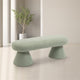 Drum Faux Shearling Teddy Fabric Upholstered Bench, Mint