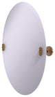 Frameless Oval Beveled Edge Tilt Mirror, Brushed Bronze