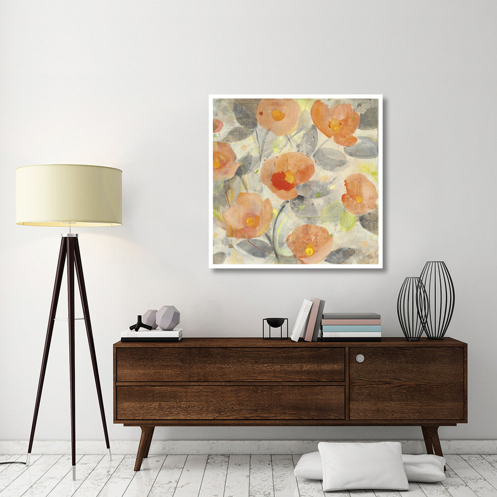 "Poppy Garden II" Digital Paper Print by Albena Hristova, 42"x42"