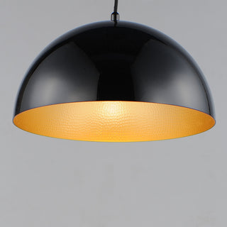 ET2 E24902 Hemisphere 14"W LED Pendant - Gloss Black / Gold