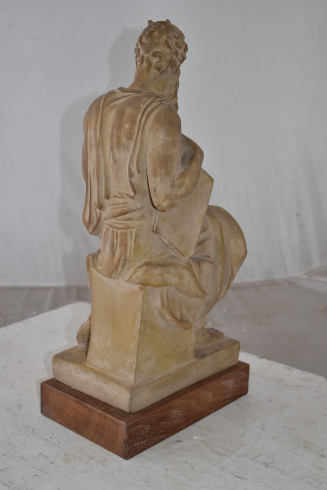 Replica of Michelangelo plaster cast Statue of Moses Size: 9" x 10" x 21"H