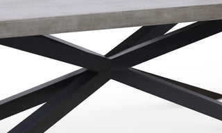 Mixx Hunter Dining Table, Black Frame, Dark Gray Top