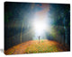 Men and Bright Sunlight Panorama, Landscape Canvas Art Print, 20"x12"