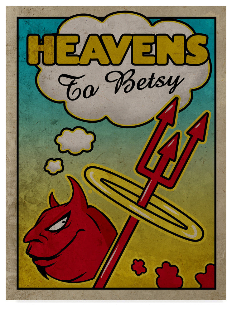 Old Red Truck 'Heavens To Betsy' Canvas Art, 47"x35"