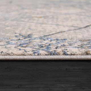 Dynamic Rugs Gold Polyester Area Rug 1352-897 Cream/Silver/Gold, 7'x10'