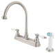 Restoration Two Handle 8" Kitchen Faucet with Non-Metallic Sprayer