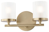 Ryan Bath Light, Aged Brass Finish, 2-Light