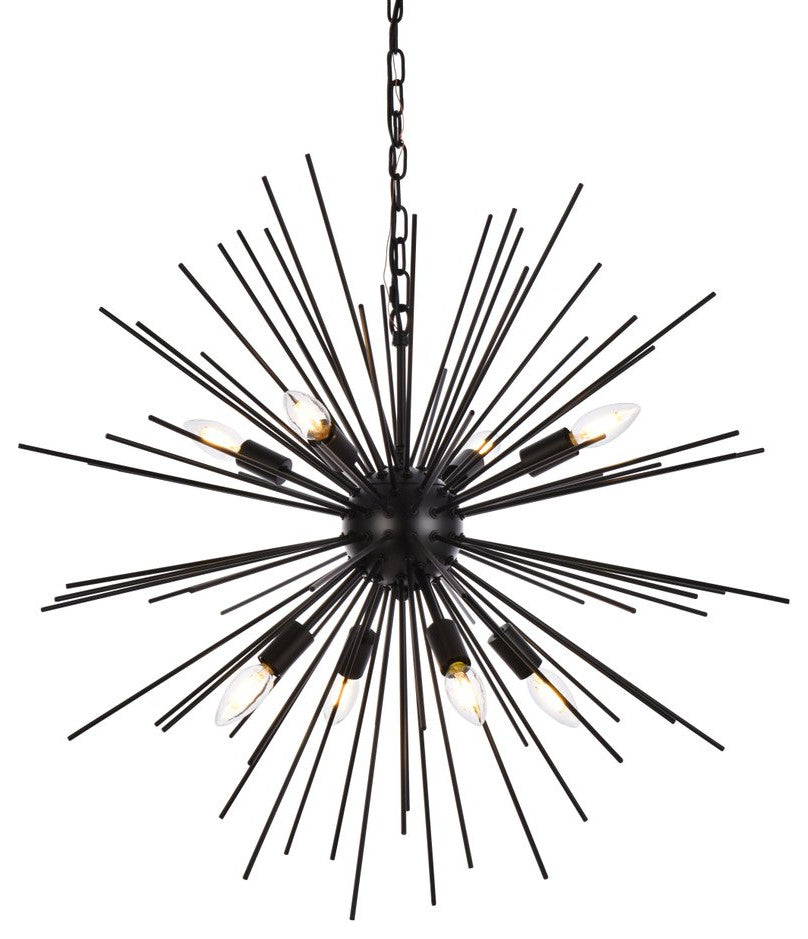 Tanner 8-Light Black Pendant