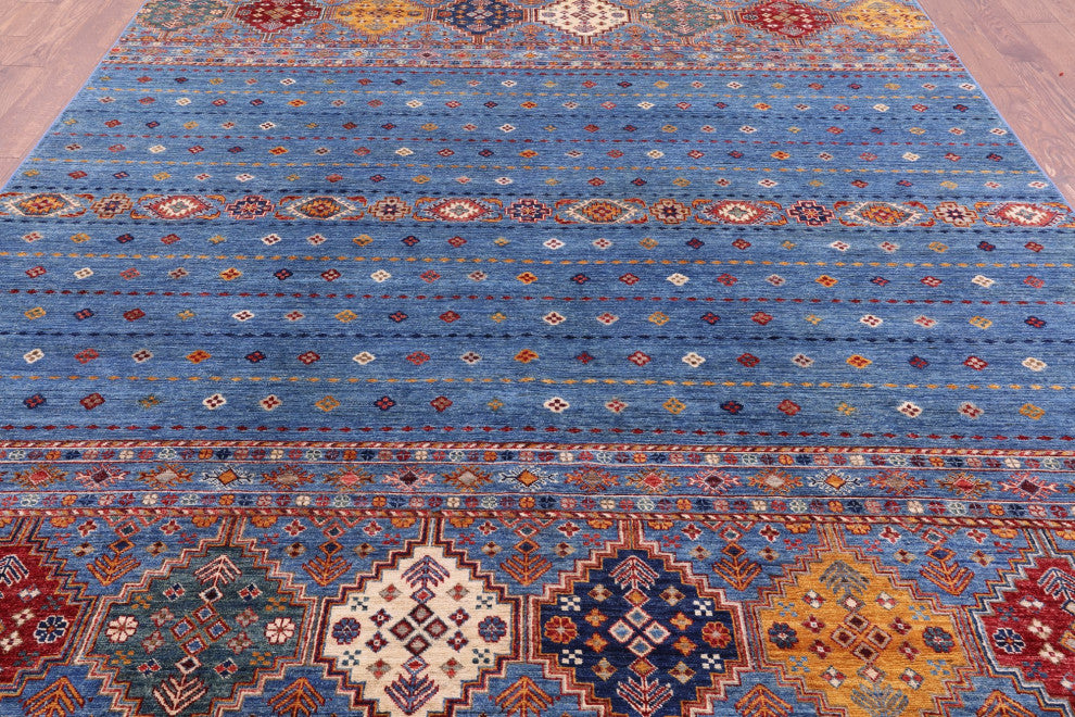 8' 3" X 11' 4" Khorjin Super Kazak Hand Knotted Rug Q5335