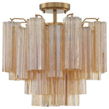 CRYSTORAMA Addis 4 Light Aged Brass Ceiling Mount