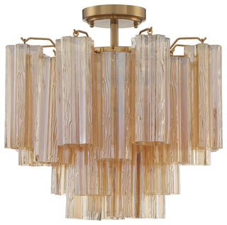 CRYSTORAMA Addis 4 Light Aged Brass Ceiling Mount