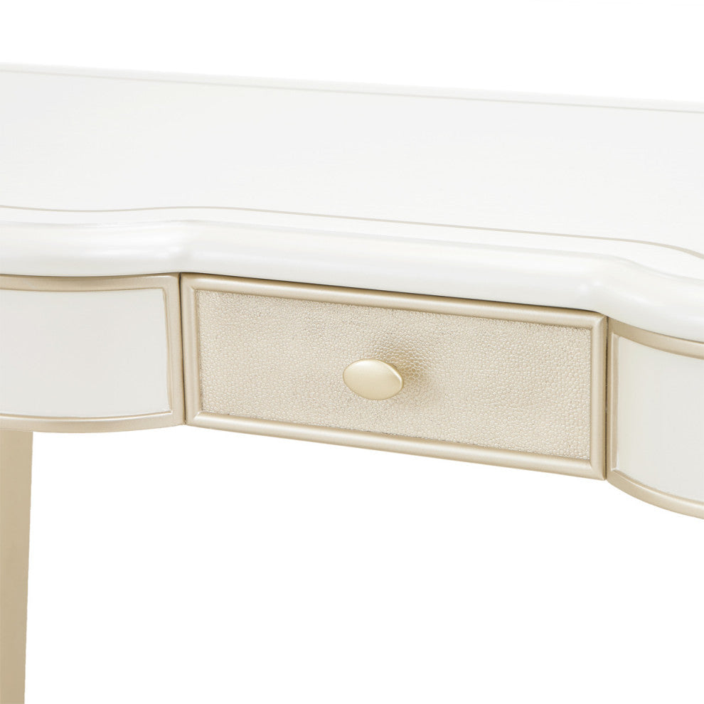 La Marisia Vanity Desk, Creamy Pearl